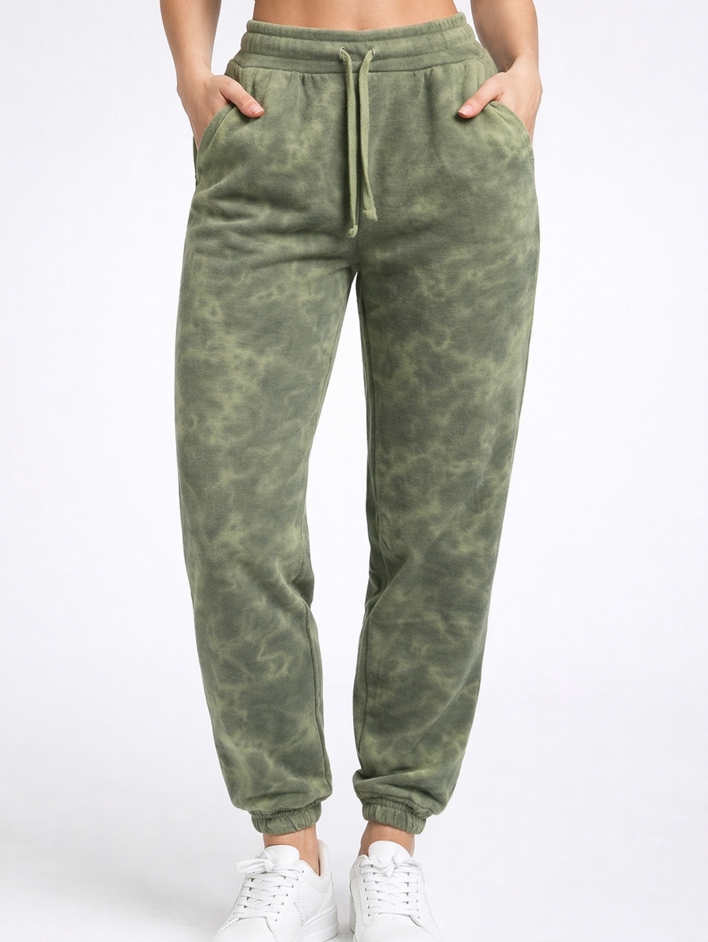 Alternative Apparel Olive Green Tie-Dye Joggers